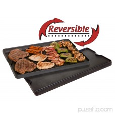 Camp Chef Pre Seasoned Cast Iron Reversible Griddle and Grill Combo 550382324